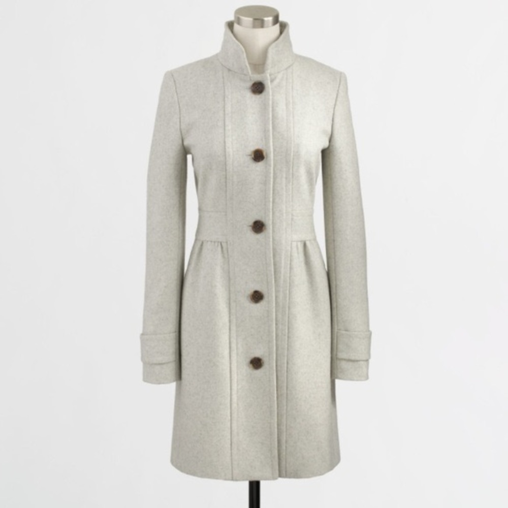 J. Crew Factory Wool Skirted Dress Coat